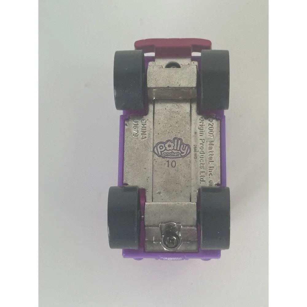 Mattel 2007 Polly Pocket Wheels Car #10 Glitzy Grape w/ Driver